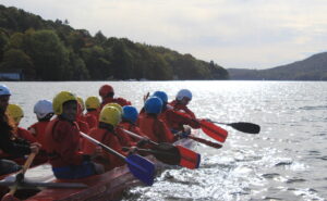 Scouts enjoying water activities